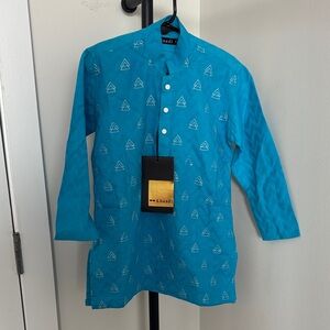 Khaadi Blue Patterned Kurta, Boys, Size 2-3YRS